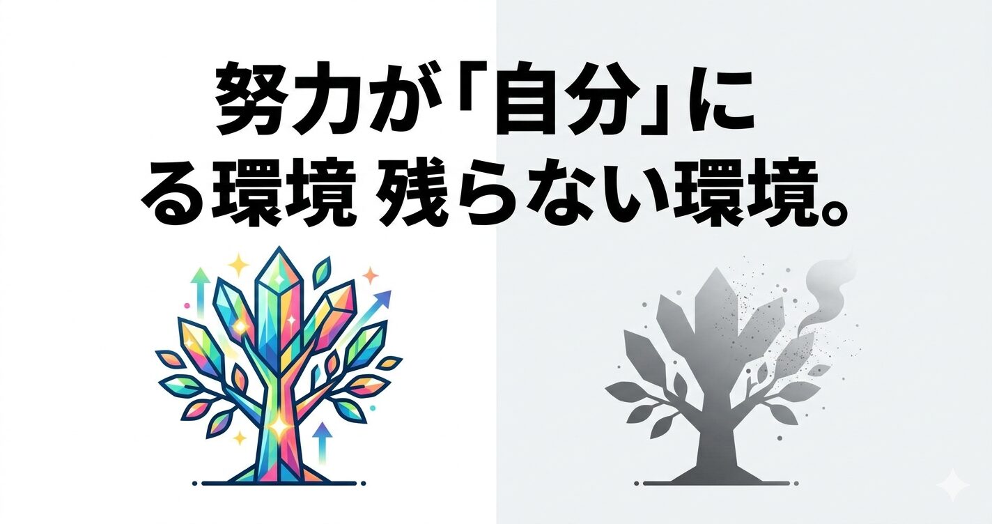 努力が蓄積される資産型キャリアを象徴するアイキャッチ画像