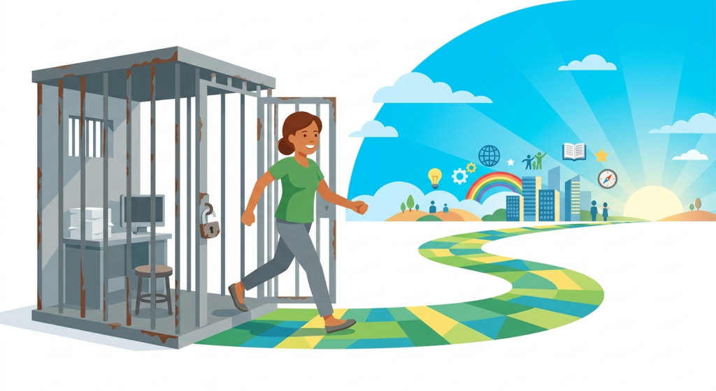 古い評価の枠組みから抜け出して広い世界へ向かう人物