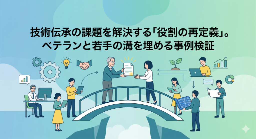 技術伝承の課題を解決する「役割の再定義」。ベテランと若手の溝を埋める事例検証