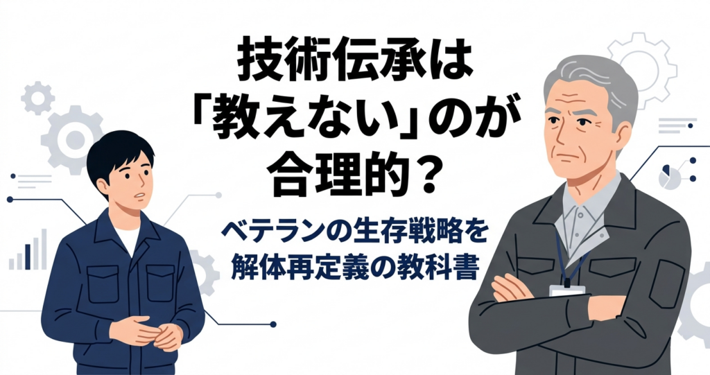 技術伝承は「教えない」のが合理的？ベテランの生存戦略を解体する役割再定義の教科書